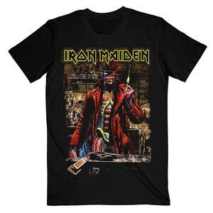 Iron Maiden Stranger Sepia Graphic Band T-Shirt Vintage Metal Tee 91